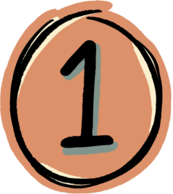 Chiffre un dans un cercle.